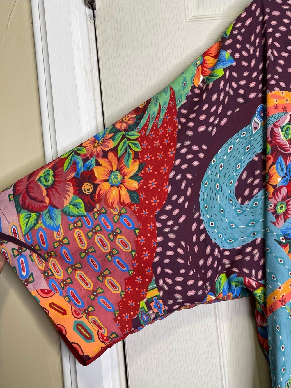 Chico's Women's Duster Ruanan Multi Fairy Boho Kimono Sz XXS/XS - Picture 2 of 6